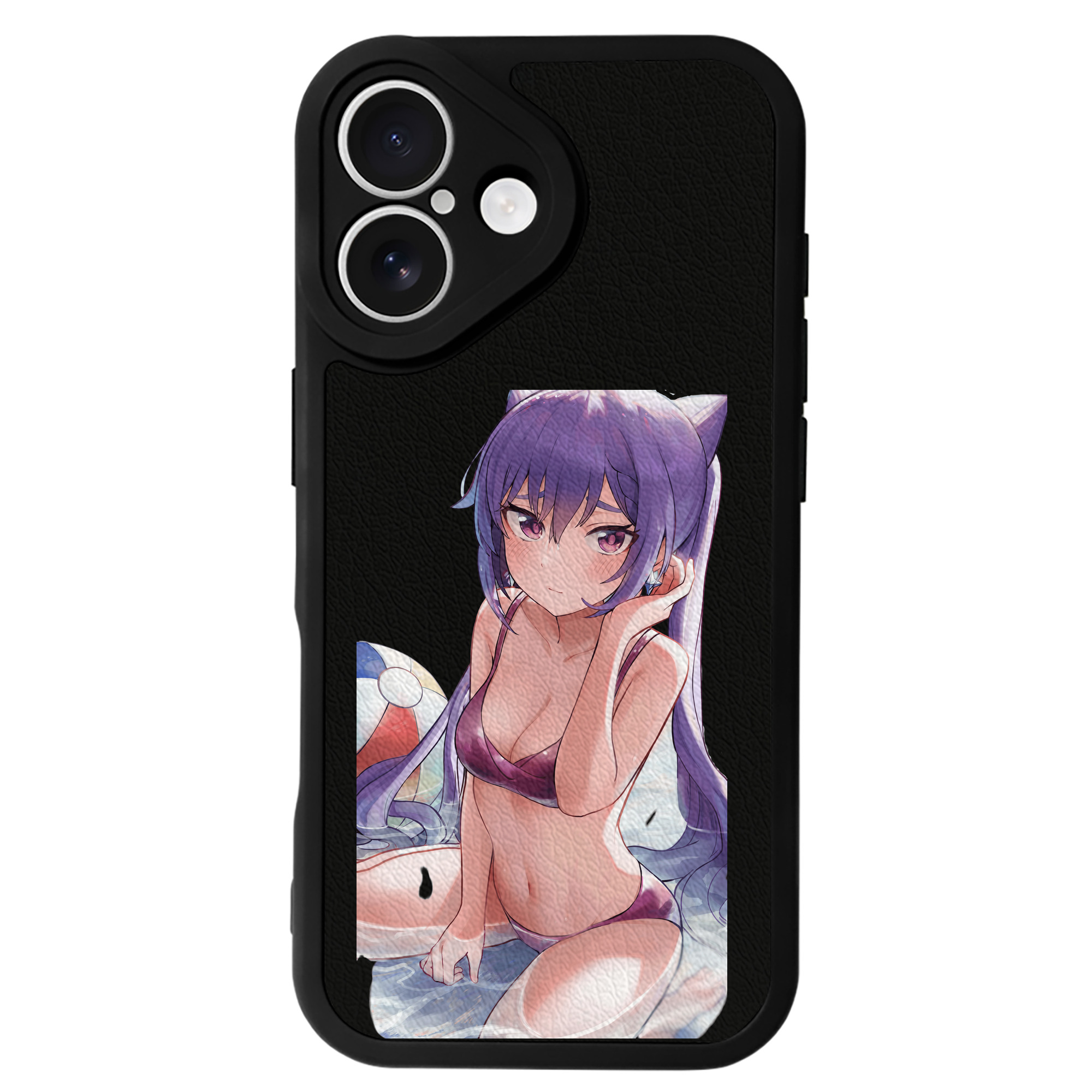 げんし神 刻晴 こくせい genshin Kokusei 【iPhone 16シリーズ対応】シリコンスマホケース（レザー調） 材質：シリコン